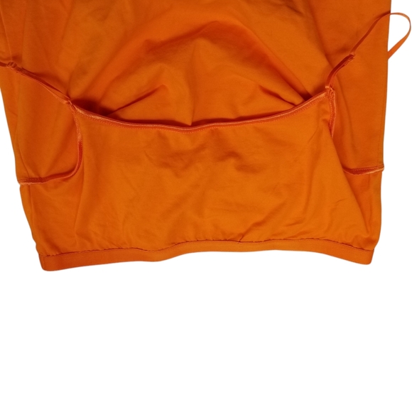 AMBIANCE Stretch Camisole Tank Top Built In Shelf Bra 1X Plus Size Orange NWT - Picture 9 of 15